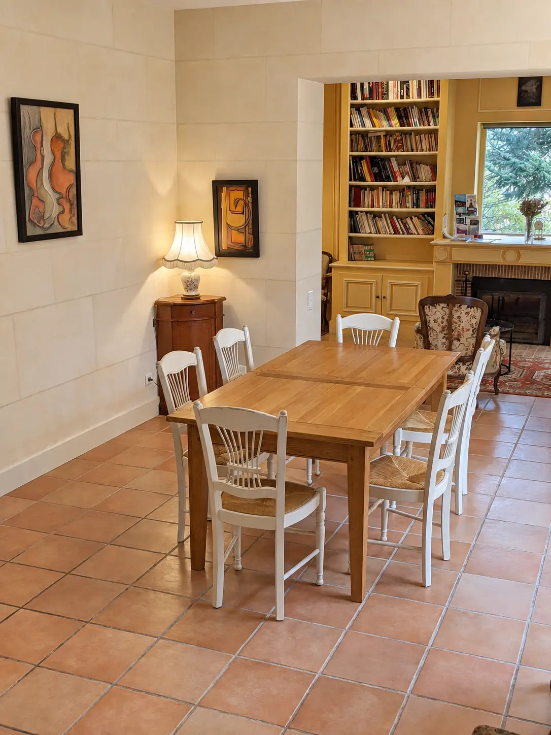 Salle à manger du gîte de charme Un air de Toscane dans le Rhône